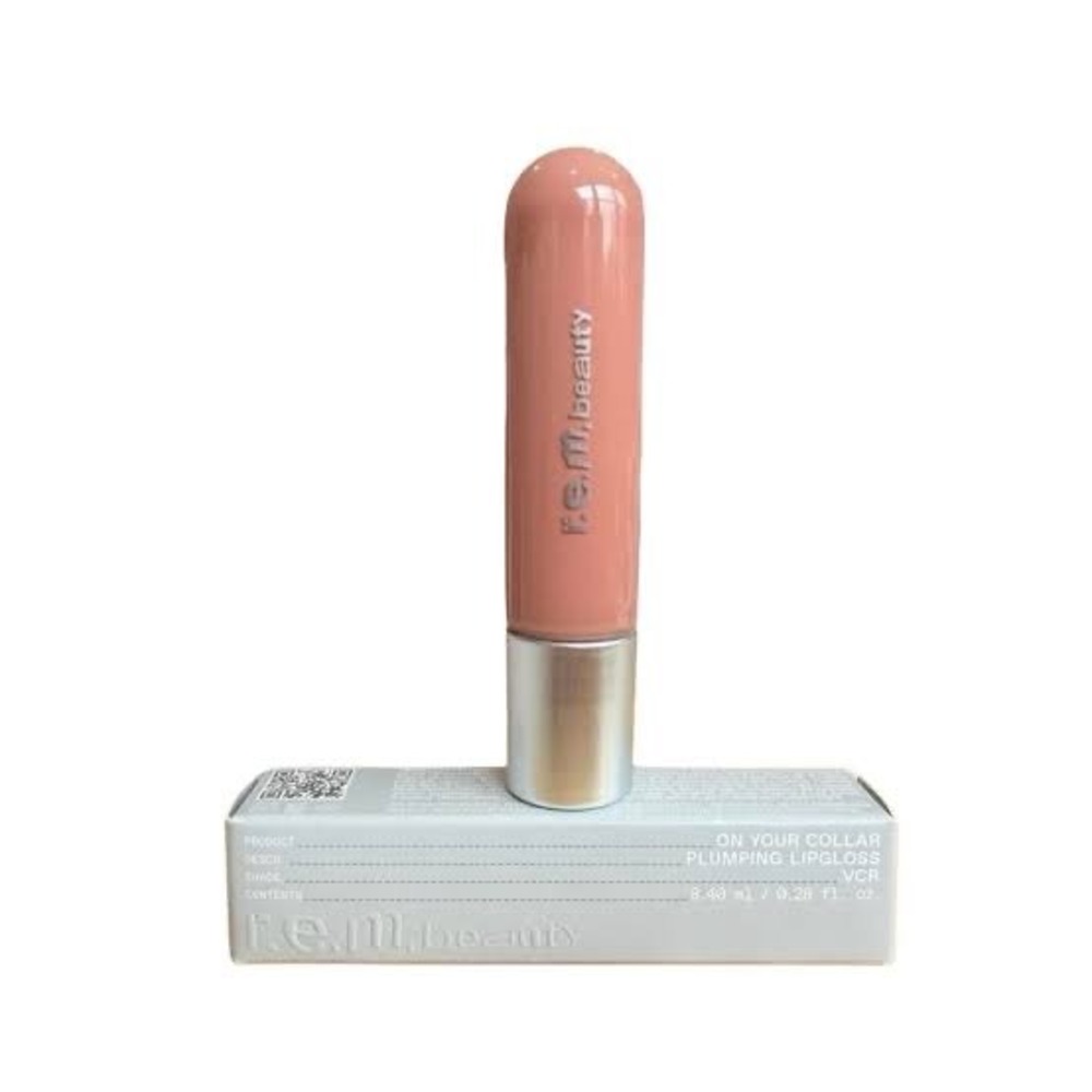 REM Beauty On Your Collar Plumping Lip Gloss VCR Nude Pink Ariana Grande NIB NEW